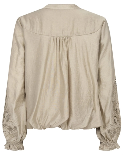 Co'Couture - DelinCC Balloon Emb Bluse - Mink
